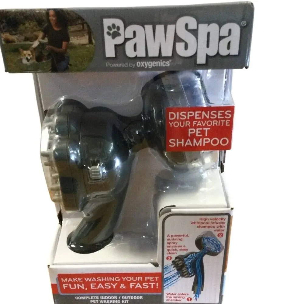 Oxygenics PawSpa Dog Shower Head Kit Pet Bath Nozzle & Shampoo Sprayer NEW